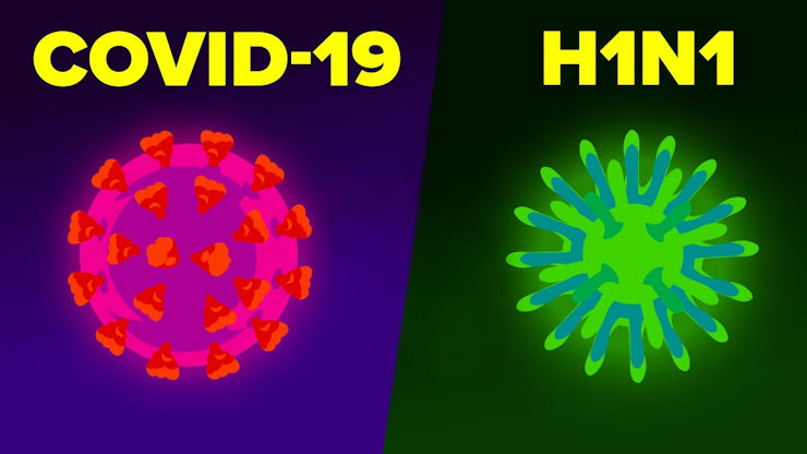 Virus H1N1 Covid 230520s