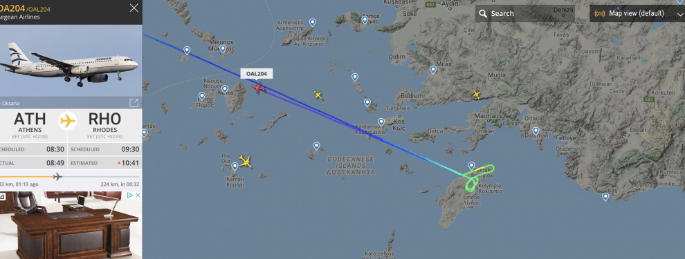 Aeroplano Ptisi Kakokairia Rodos 121220