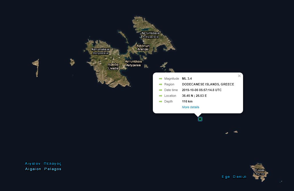 Seismos 3.4 Astypalaia 061019