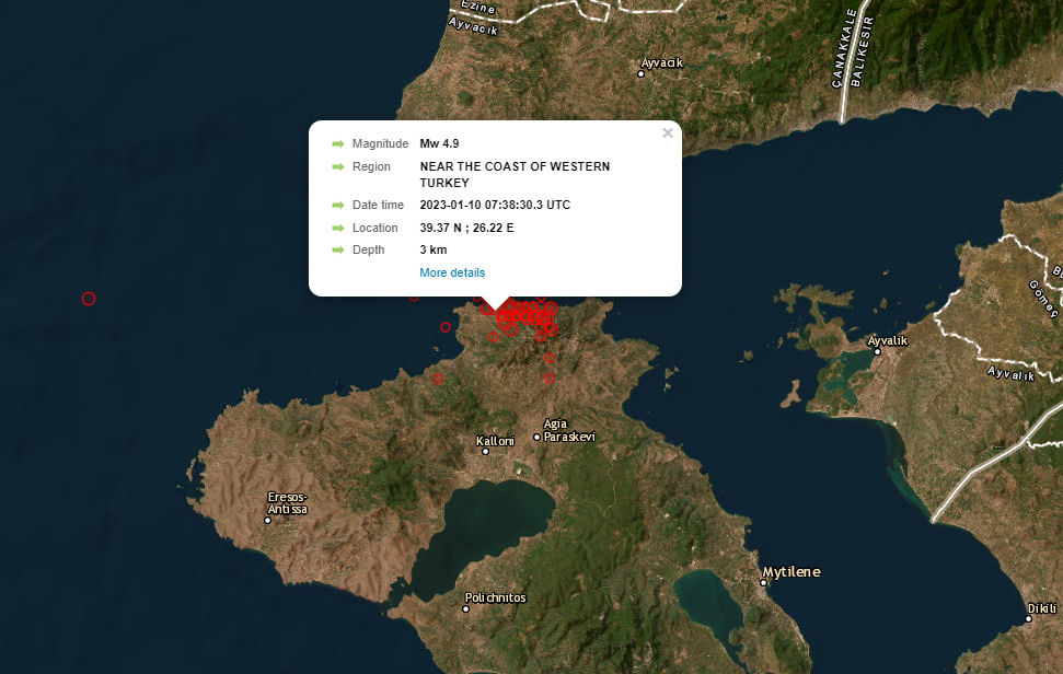 Seismos 4.9R Lesbos 100123