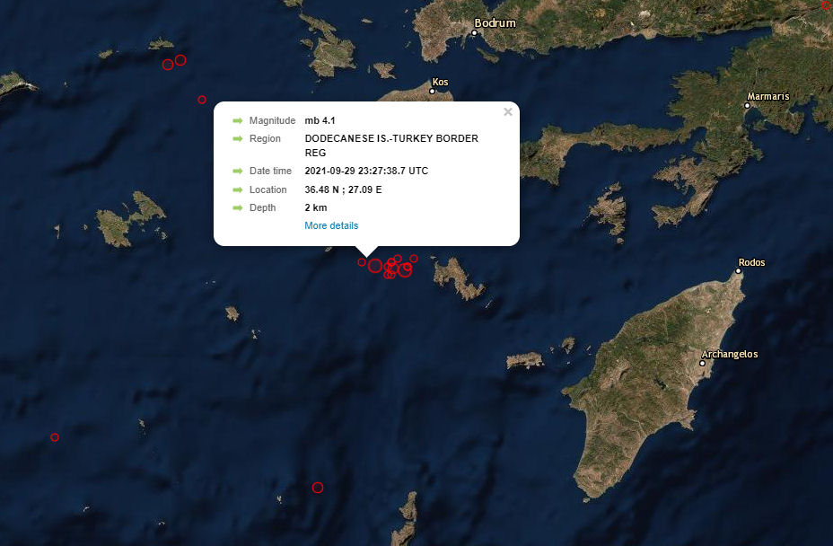 Seismos 4.5R Nisyros 300921