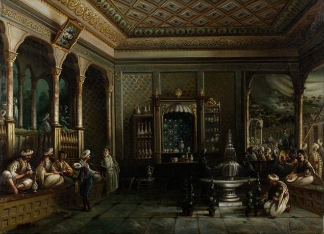 megerdich jivanian from thomas allom a coffee house in tophane